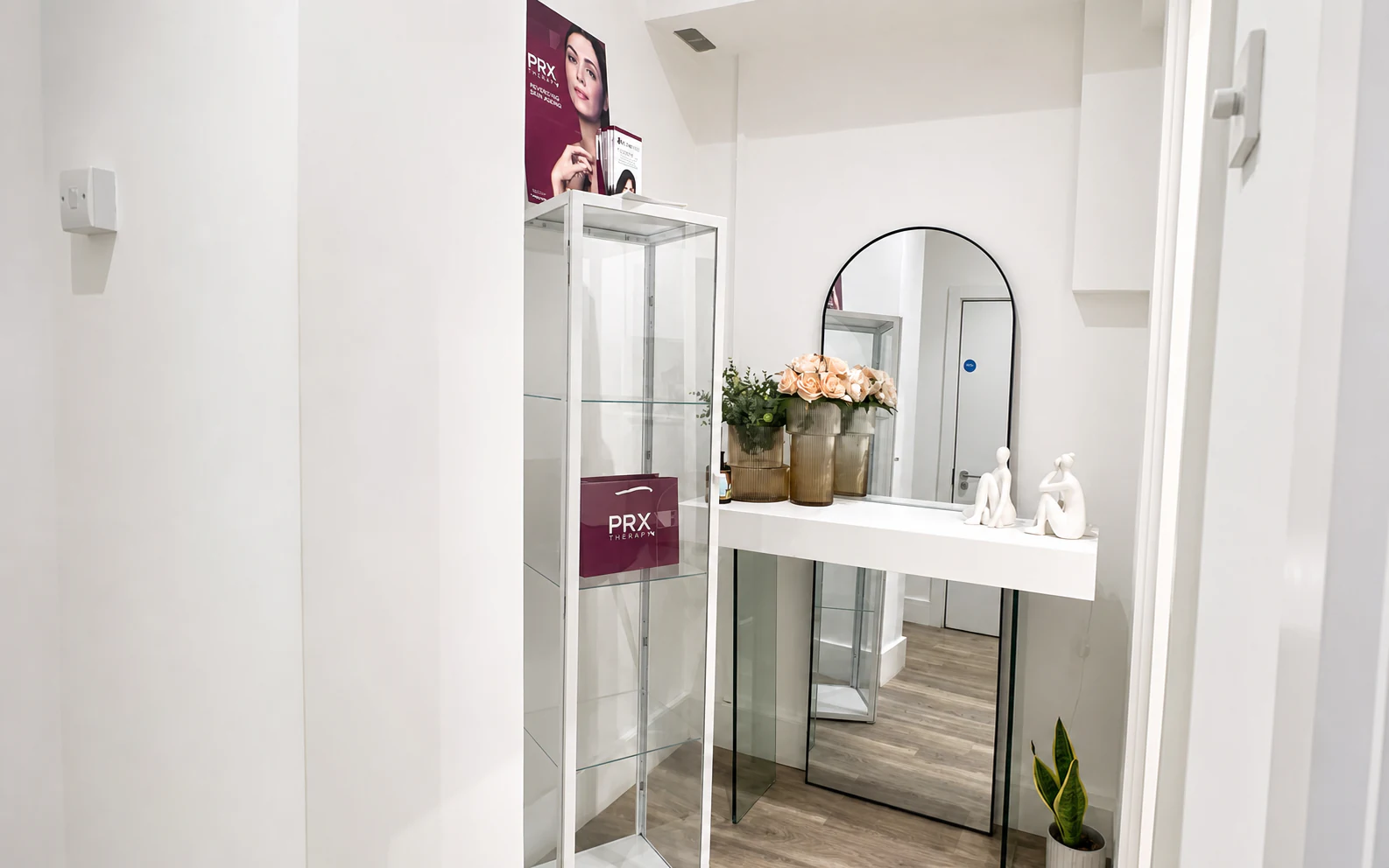 Reception area at JM Aesthetic Clinic