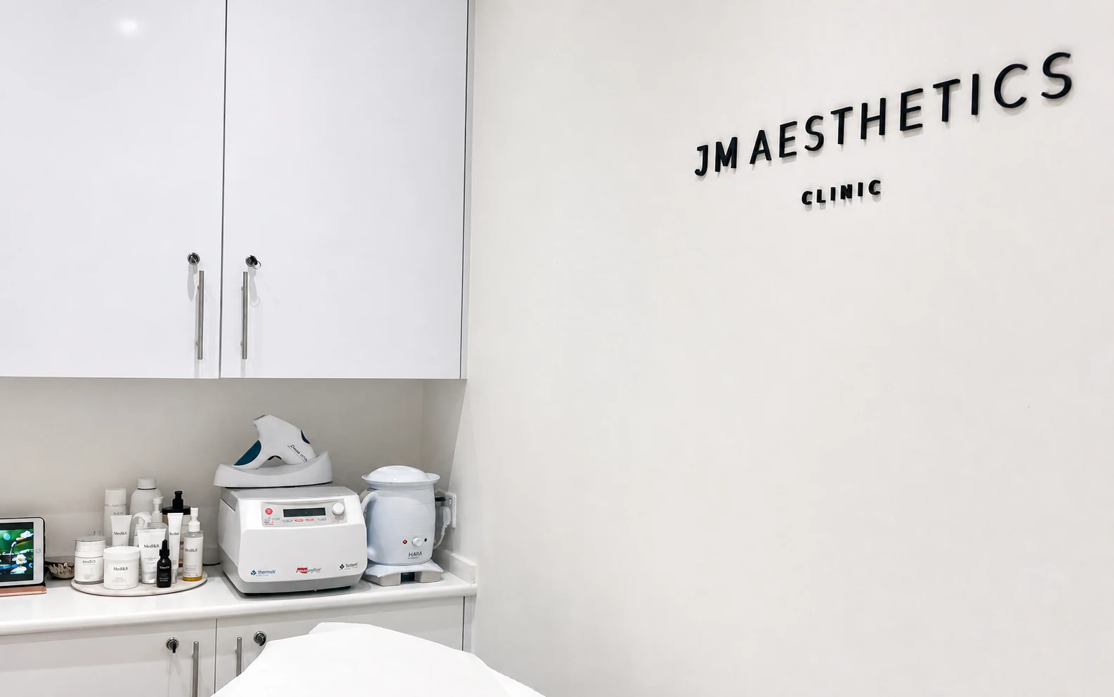 Treatment room at JM Aesthetic Clinic